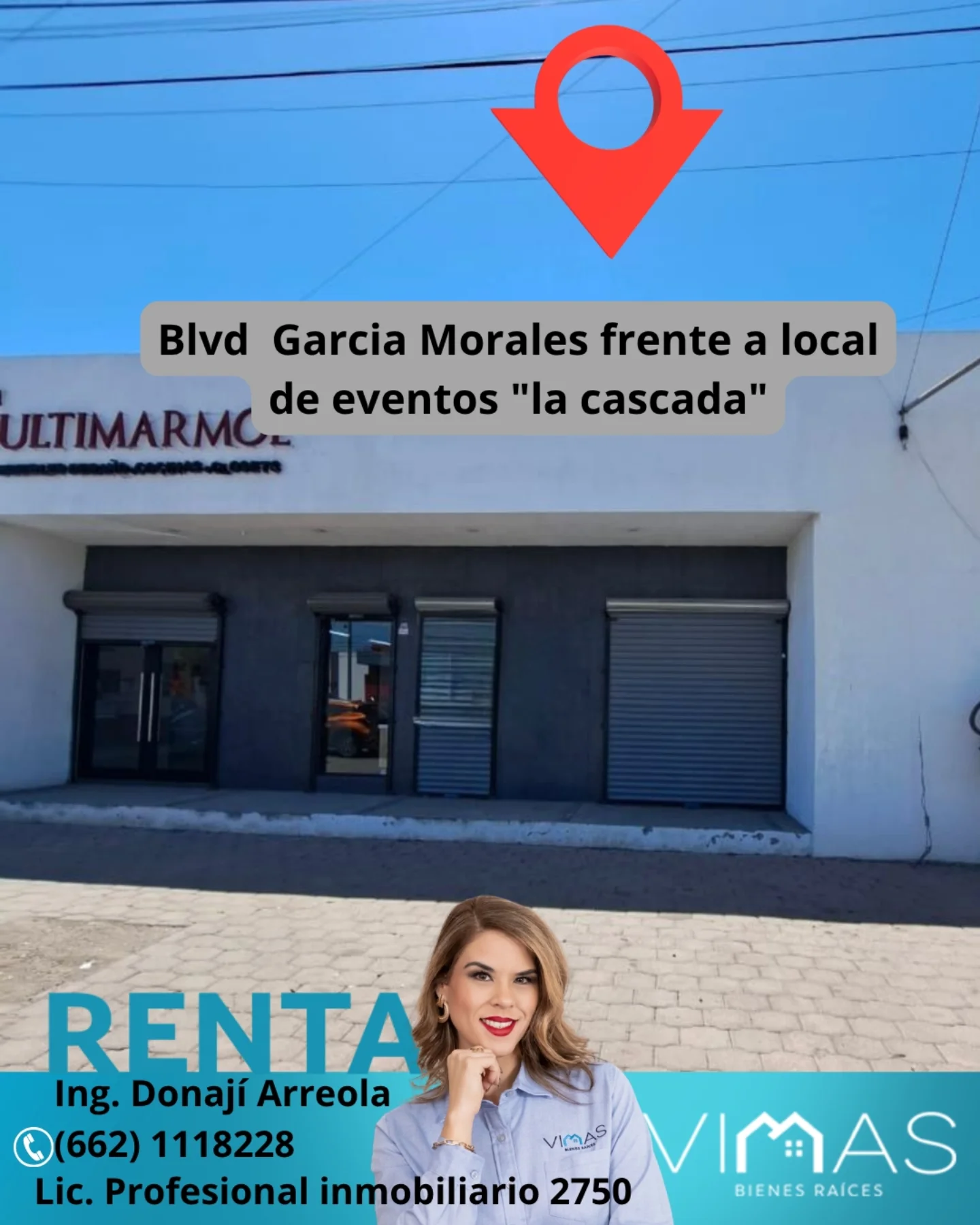 Local comercial en renta Blvd García Morales Hermosillo Sonora – Vimas Bienes Raíces