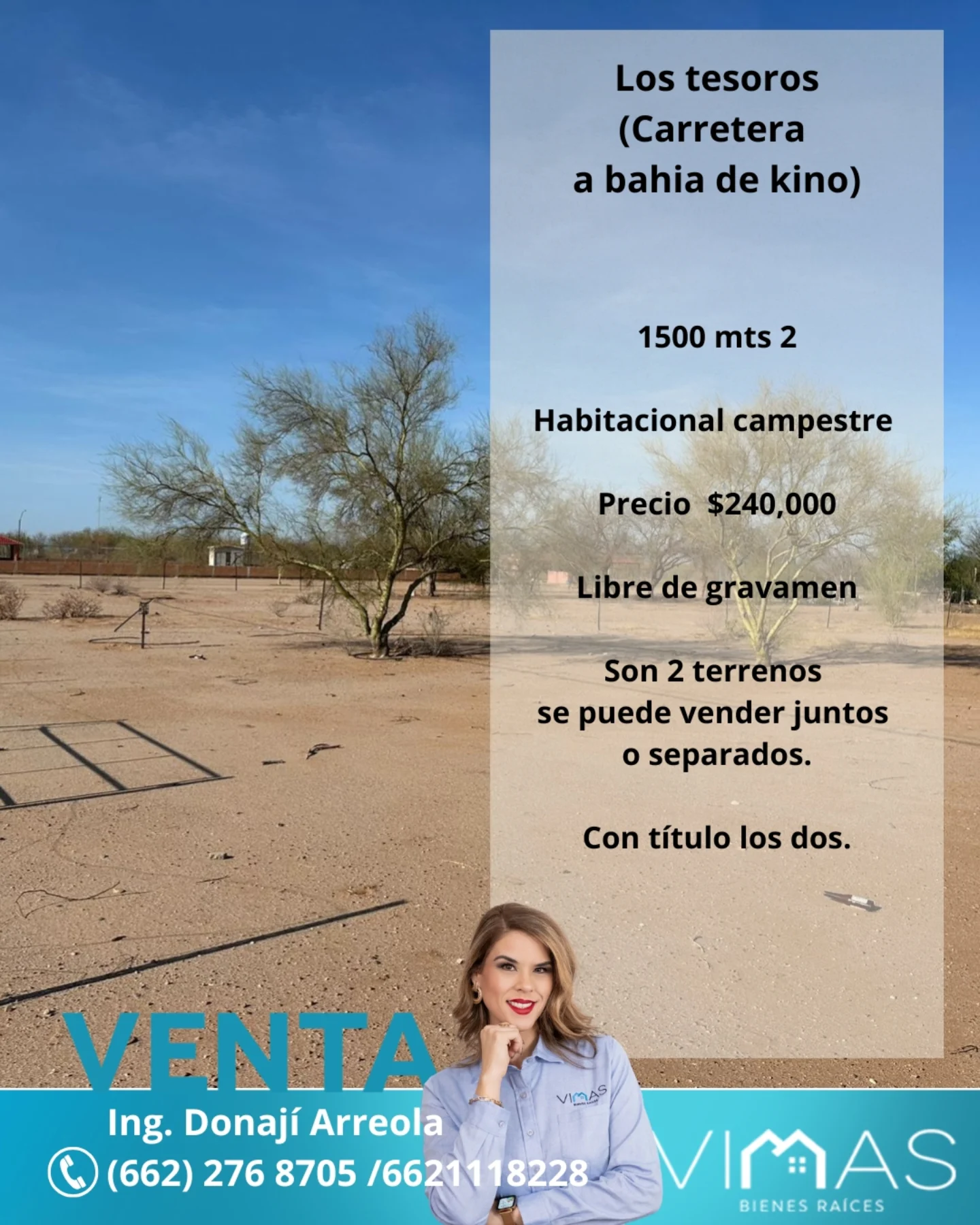 Terreno en venta Carretera Bahía de Kino Hermosillo Sonora – Donaji Arreola